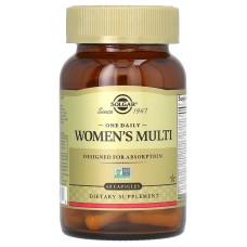 Мультивитамины для женщин, Women's Multi, Solgar, 1 в день, 60 капсул