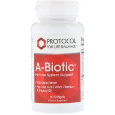 Поддержка иммунной системы, A-Biotic, Protocol for Life Balance, 60 гелевых капсул