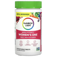 Вітаміни для жінок, Women's Multivitamin, Rainbow Light, високоефективний щоденний комплекс, по 1 на день, 150 вегетаріанських таблеток