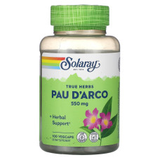 По д'арко, Pau D'Arco, Solaray, 550 мг, 100 кап.