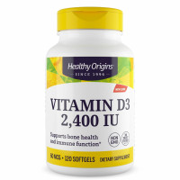 Вітамін D3, Vitamin D3, Healthy Origins, 2400 МО, 120 гелевих капсул