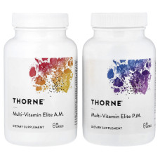 Мультивитамины элит до полудня и после полудня, Multi-Vitamin Elite Details, Thorne, 2 бутылки по 90 капсул