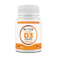 Витамин D3, Vitamin D3, Biotus, 50 мкг (2000 МЕ), 120 капсул