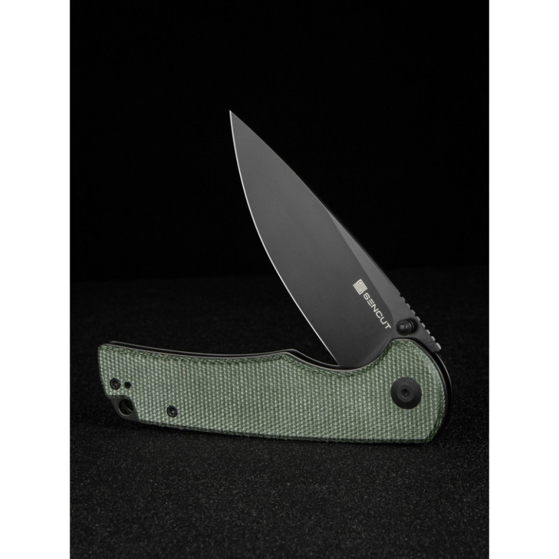 Ніж складаний туристичний Sencut Praktisk, (9.1 см) 9Cr18MoV / Micarta темно-зелений