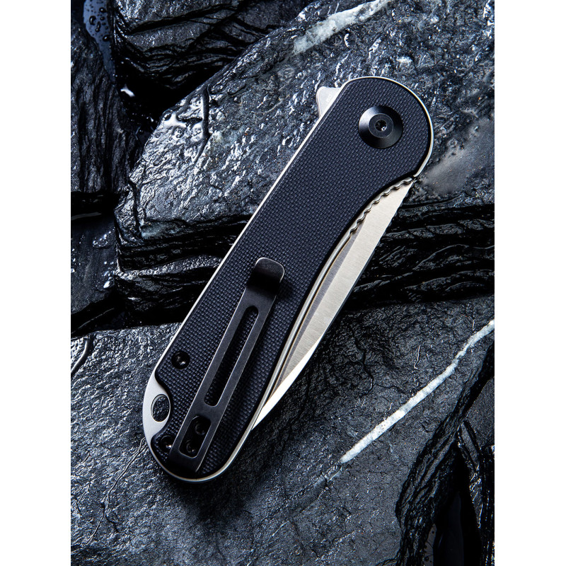 Ніж складаний кишеньковий Civivi Elementum, (7.5 см) D2 / G10 чорний