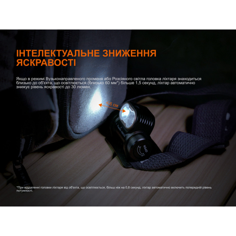 Ліхтар налобний Fenix HM55R, фіолетовий