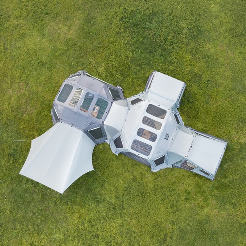 Намет восьмимісний надувний Naturehike Gen Air FL CNK2550WS046, світло-сірий