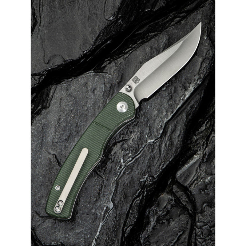 Ніж складаний кишеньковий Civivi Clingman, (7.6 см) Nitro-V / Micarta темно-зелений