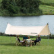 Тент для кемпінгу Naturehike Girder NH20TM006, 150D, 300*438 см, золотий (з двома стійками)