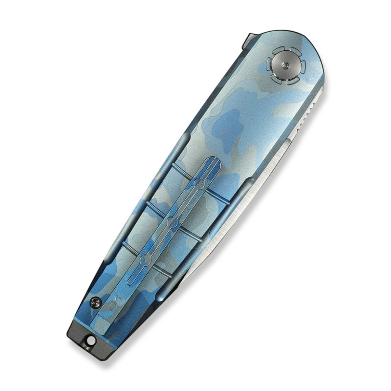 Ніж складаний туристичний Weknife Hull (9.9 см) Bohler M390 / Titanium синій