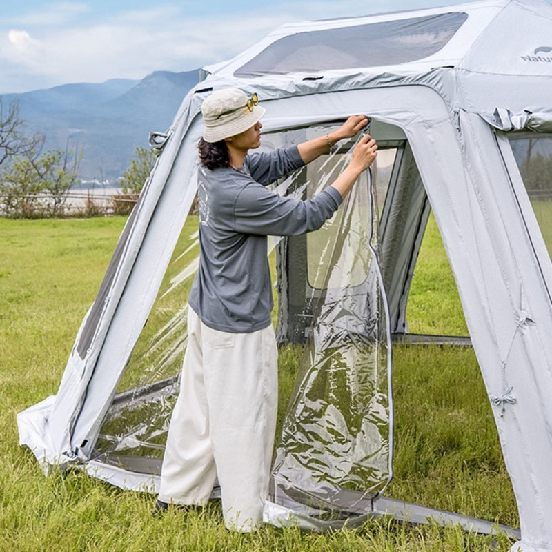Намет восьмимісний надувний Naturehike Gen Air FL CNK2550WS046, світло-сірий