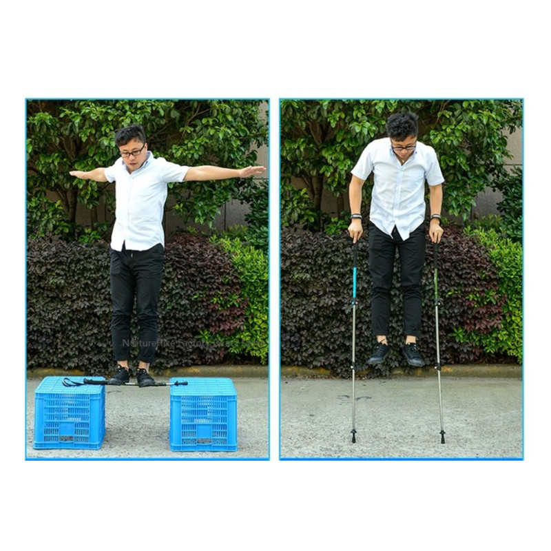 Трекінгова палиця 3-сек. Naturehike Boy 6061 AL NH17D001-Z, 50-100 см, алюміній, блакитна