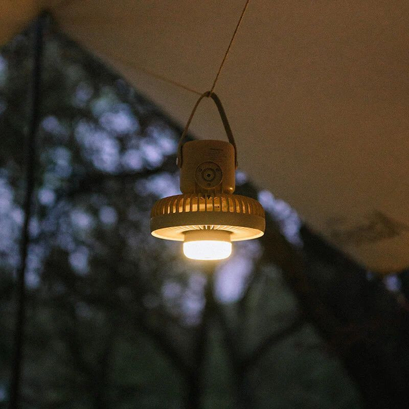 Вентилятор з нічником Naturehike NH22ZM001, темно-зелений