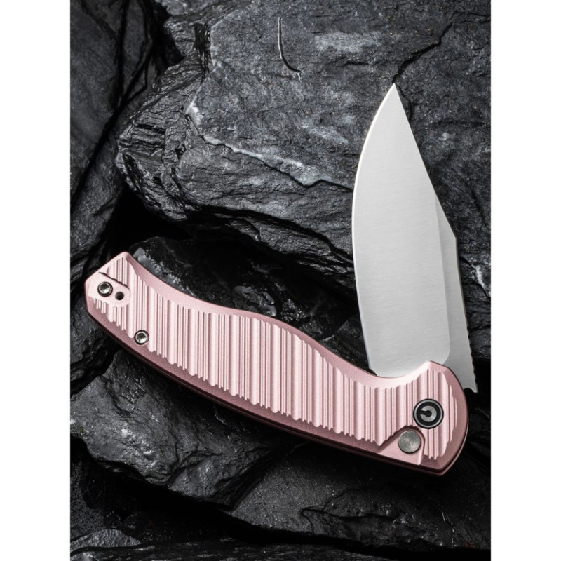 Ніж складаний туристичний Civivi Stormhowl, (8.4 см) Nitro-V / Aluminum рожевий