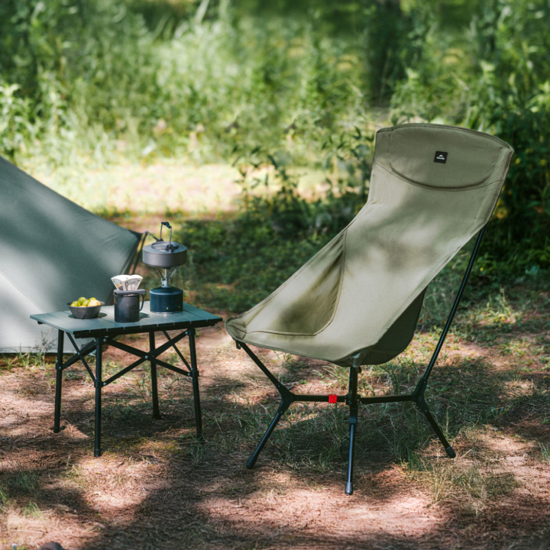 Стілець складаний ультралегкий Naturehike CNK2550JJ013 Yamami YL01, розмір L, алюміній, чорний