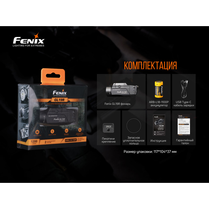 Ліхтар до пістолета Fenix GL19R