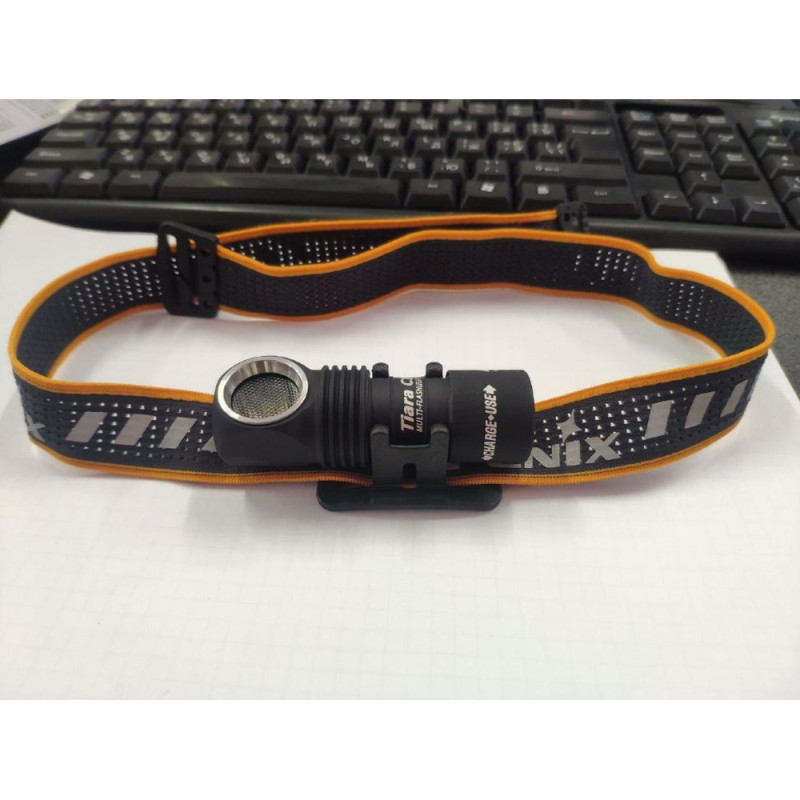 Стрічка для налобних ліхтарів Fenix, одинарна, AFH-03, чорно-помаранчева