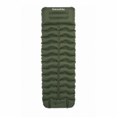 Матрац туристичний надувний одномісний Naturehike CNK2550WS019, 200x60x9.5 см, зелений, прямокутний із вбудованою помпою