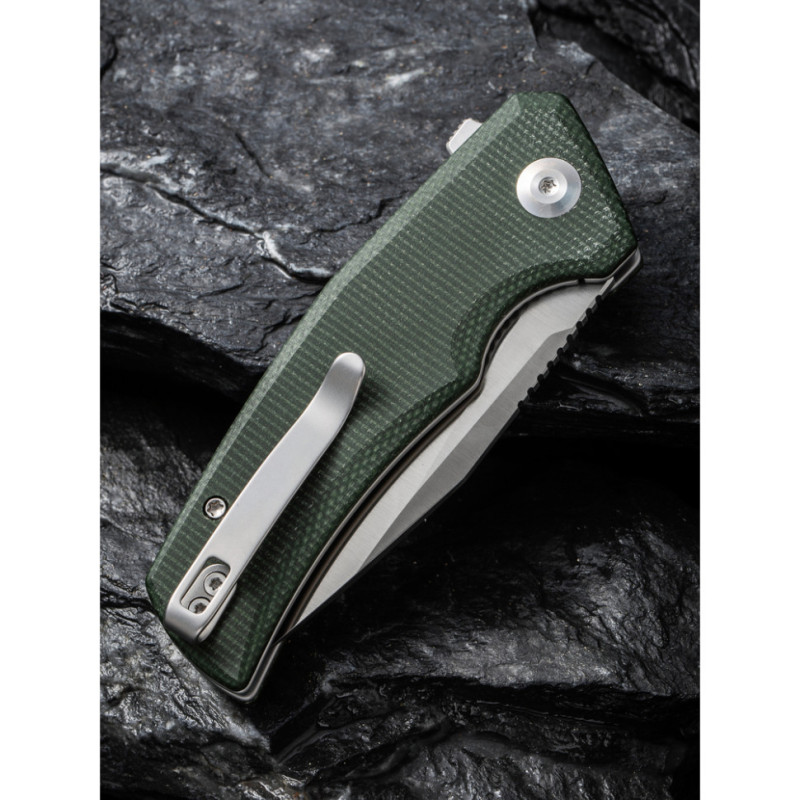 Ніж складаний кишеньковий Civivi Regulatron, (7.6 см) Nitro-V / Micarta темно-зелений