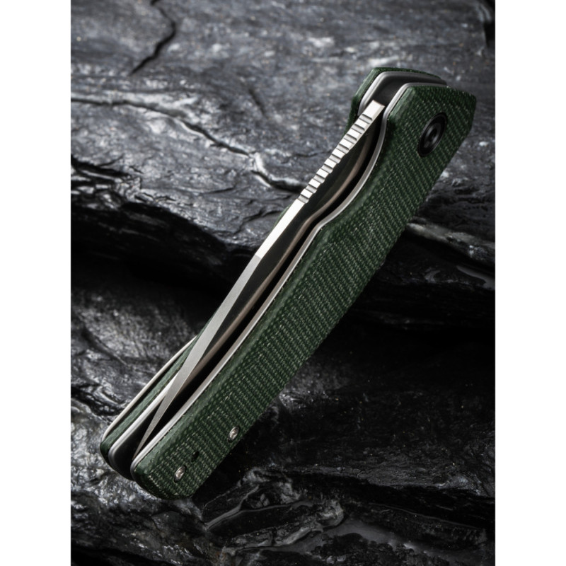 Ніж складаний кишеньковий Civivi Regulatron, (7.6 см) Nitro-V / Micarta темно-зелений