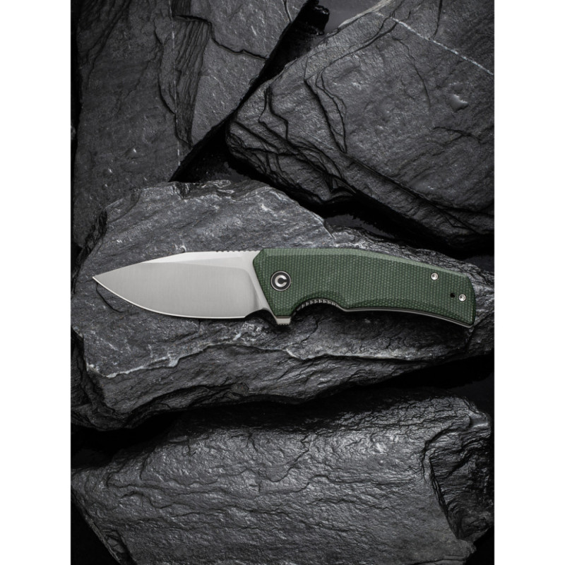 Ніж складаний кишеньковий Civivi Regulatron, (7.6 см) Nitro-V / Micarta темно-зелений
