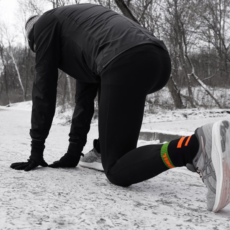 Шкарпетки водонепроникні Dexshell Running, p-p XL, з помаранчевими смугами