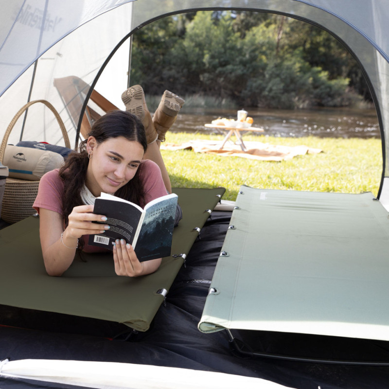 Ліжко складане Naturehike XJC05 NH20JJ001, Поліестер Oxford / алюміній, зелений