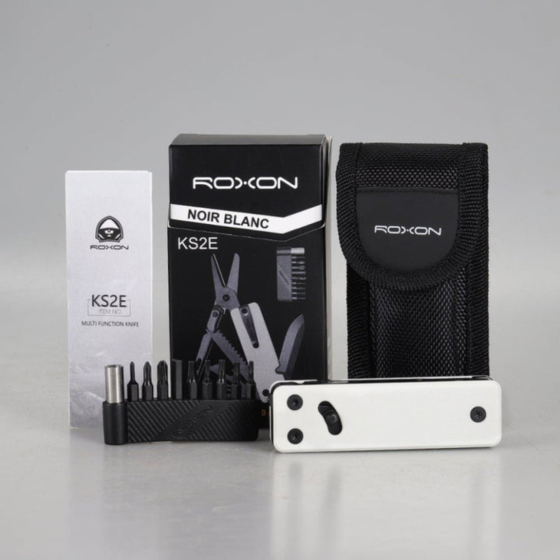 Міні мультитул Roxon KS2E Noir, чорне лезо, білий