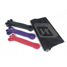 Резиновые петли EasyFit, Набор 3 шт, Латекс, Сопротивление 2-45 кг