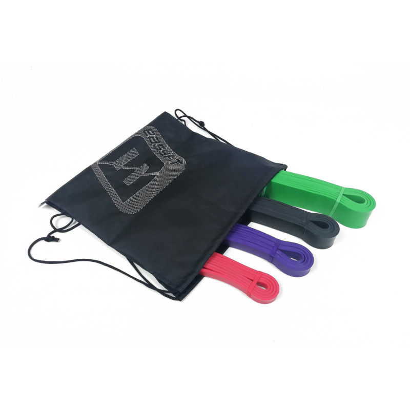 Резиновые петли EasyFit, Набор 4 шт, Латекс, Сопротивление 2-65 кг