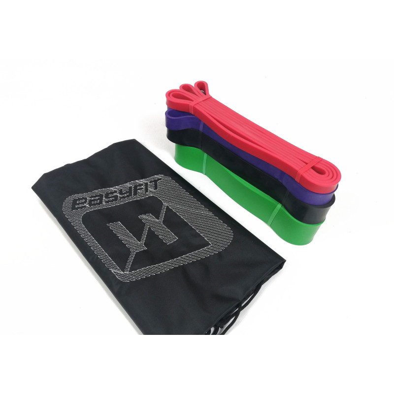 Резиновые петли EasyFit, Набор 4 шт, Латекс, Сопротивление 2-65 кг