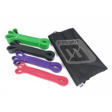 Резиновые петли EasyFit, Набор 4 шт, Латекс, Сопротивление 2-65 кг