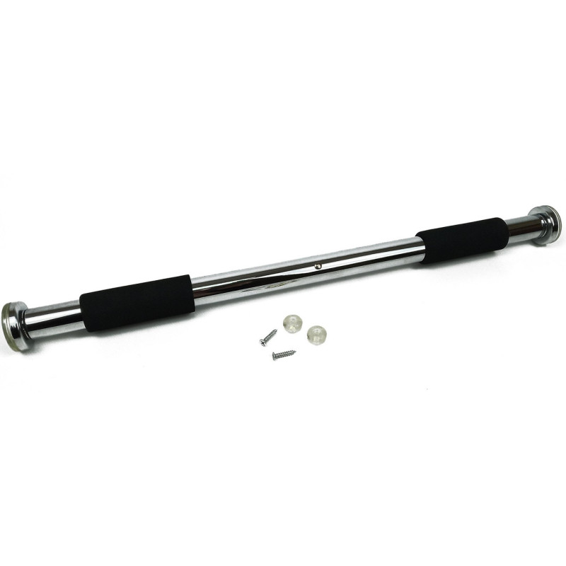 Раздвижной распорный турник EasyFit, Длина 63-100 см (регулируемая), Максимальная нагрузка 120 кг, Сталь, Хром