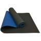Двухслойный коврик EasyFit для пилатеса, фитнеса и йоги, 183x61 см, толщина 6 мм, TPE/TC, ECO-Friendly, черно-синий