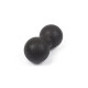 Двойной массажный мяч EasyFit DuoBall, Длина 16 см, Диаметр 8 см, Материал EPP, для МФР, снятия напряжения и самомассажа, Черный