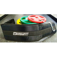 Пояс EasyFit для обтяжень, розмір M, 150 кг, оксфорд/сталь, чорний