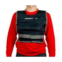 Жилет для утяжеления EasyFit, Вес 6 кг, Оксфорд, Песок, Черный