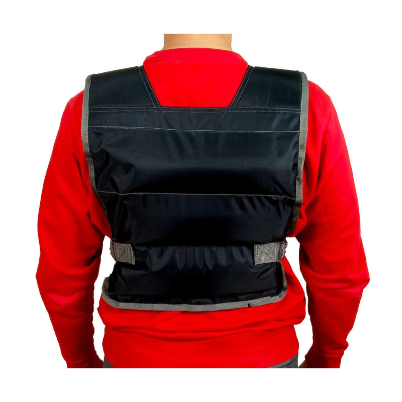 Жилет для утяжеления EasyFit, Вес 6 кг, Оксфорд, Песок, Черный