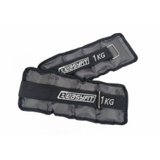 Обтяжувачі для ніг та рук з металом EasyFit Metal (пара), Вага 1 кг, Оксфорд, Метал, Чорно-сірий