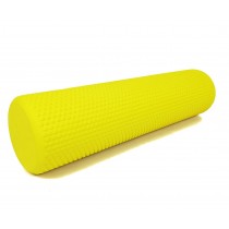 Массажный ролик (валик) EasyFit Foam Roller, длина 60 см, диаметр 14,5 см, желтый, пена EVA с мелкой массажной поверхностью, для МФР, фитнеса, йоги и реабилитации