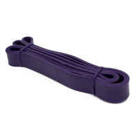 Резинка для подтягиваний и спорта EasyFit, Сопротивление 15-45 кг, Латекс, Длина 208 см, Ширина 32 мм, Толщина 4,5 мм, Фиолетовый