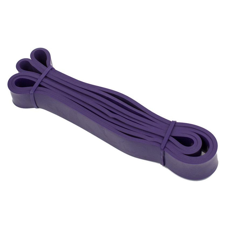 Резиновая петля EasyFit, Сопротивление 15-45 кг, Латекс, Длина 208 см, Ширина 32 мм, Толщина 4,5 мм, Фиолетовый
