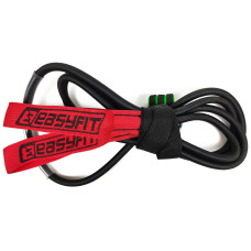 Гумова петля-еспандер EasyFit, Опір 22-80 кг, Довжина 300 см, Латекс, Нейлон, Сталь, Пластик, Неопрен, Для лижника, плавця, боксера, Червоний