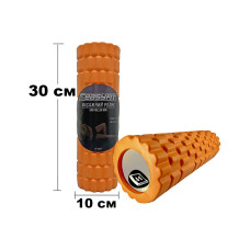Масажний ролик (валик) EasyFit Grid Roller Mini, Довжина 30 см, Діаметр 10 см, Піна EVA з масажною поверхнею 3D, для МФР, фітнесу, йоги та реабілітації, Помаранчевий Масажний ролик (валик) EasyFit Grid Roller Mini, Довжина 30 см, Діаметр 10 см, Піна EVA з масажною поверхнею 3D, для МФР, фітнесу, йоги та реабілітації, Помаранчевий
