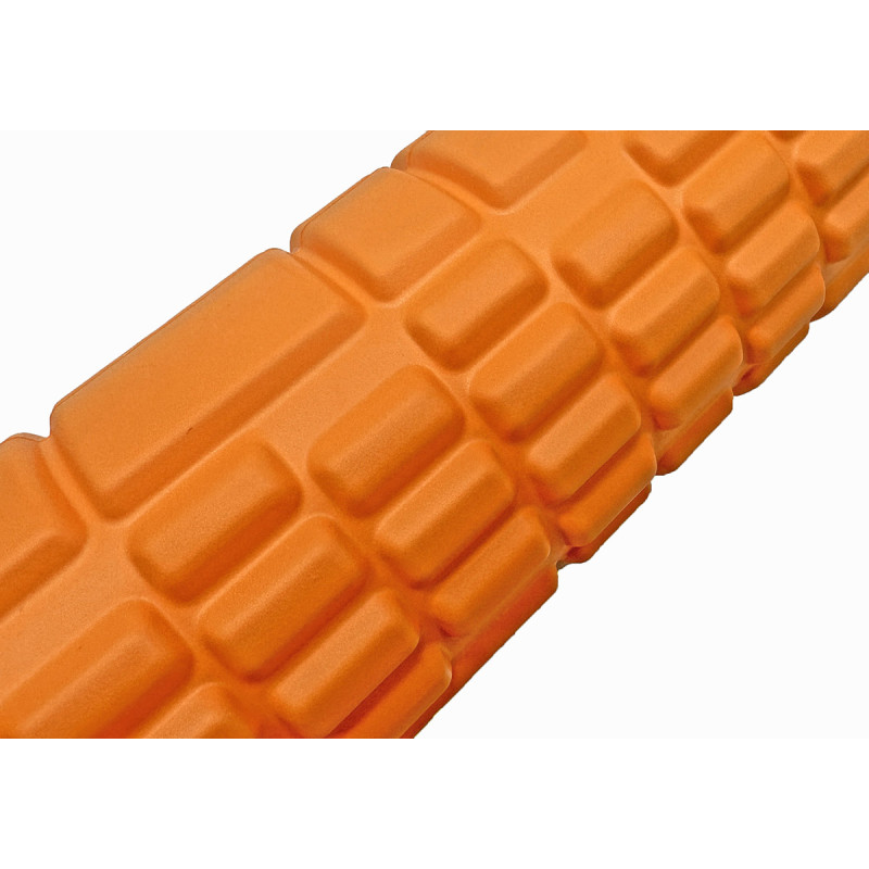 Масажний ролик (валик) EasyFit Grid Roller Mini, Довжина 30 см, Діаметр 10 см, Піна EVA з масажною поверхнею 3D, для МФР, фітнесу, йоги та реабілітації, Помаранчевий