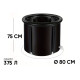 Каркасная ледяная крио-ванна EasyFit для оздоровления, 75×80 см, чёрная