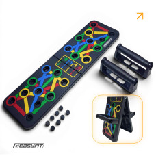 Дошка для віджимань EasyFit Straight тренажер регульований, чорний