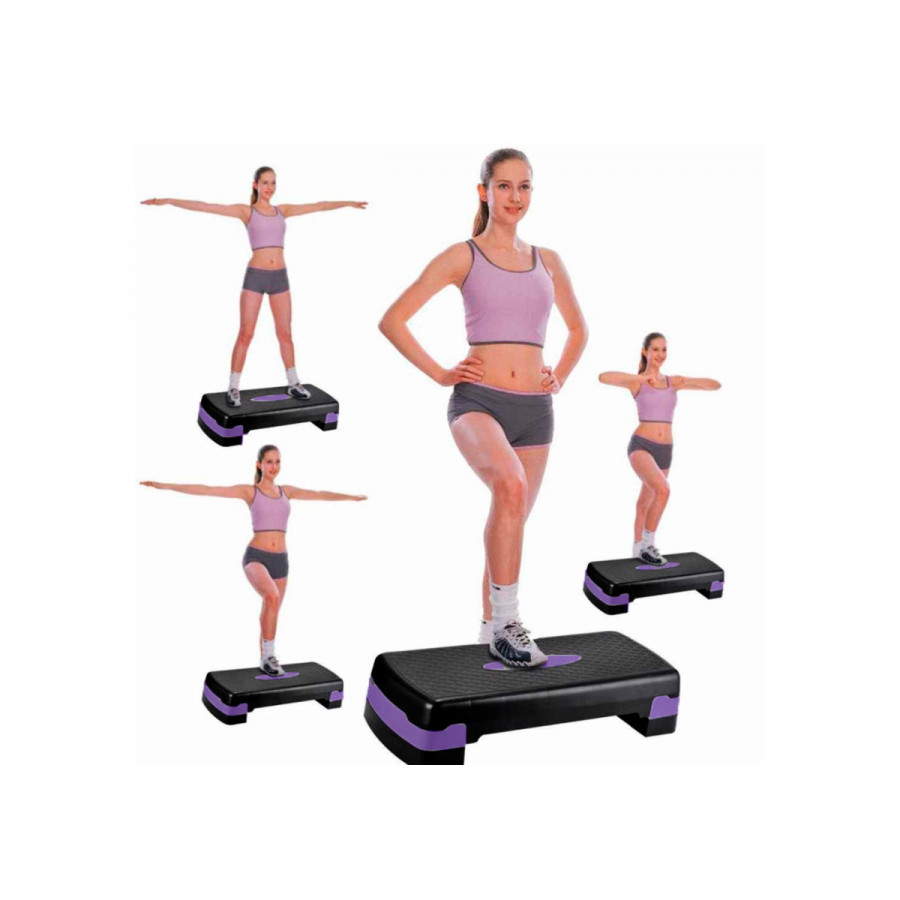 Степ-платформа EasyFit Step-B 2-ступенчатая фиолетовая