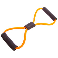 Еспандер EasyFit восьмерка трубчатый, Длина 100 см, TPR, Резина, Неопреновые ручки, для фитнеса и реабилитации, Оранжевый