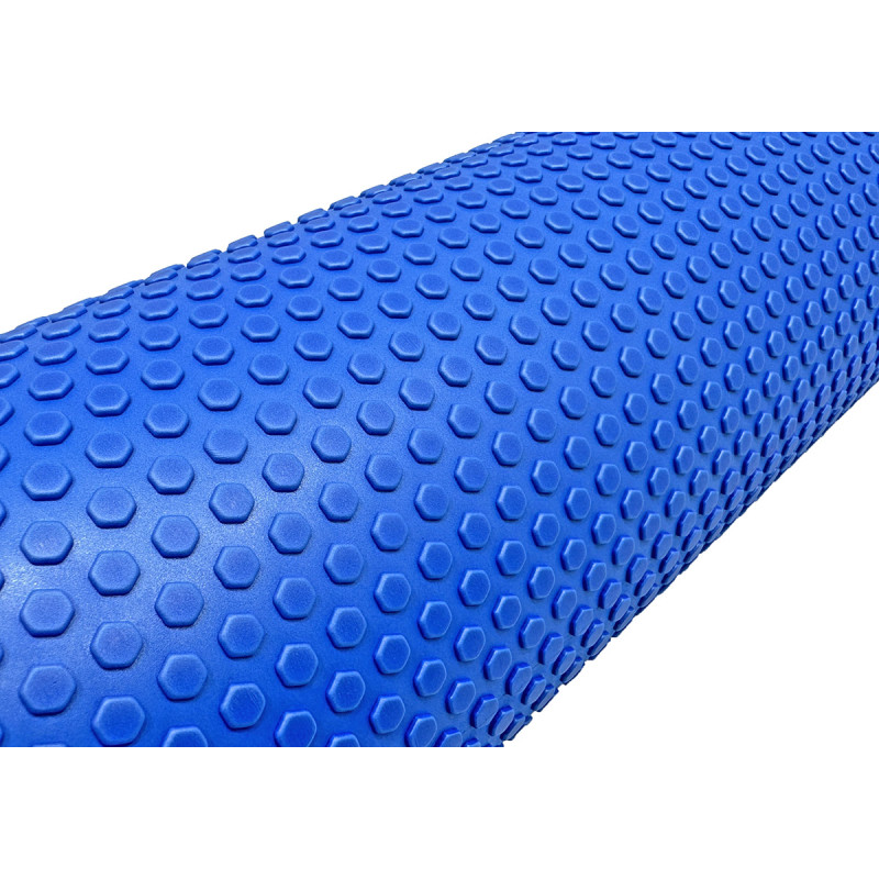 Массажный ролик (валик) EasyFit Foam Roller, Длина 45 см, Диаметр 15 см, Пена EVA с мелкой массажной поверхностью, для МФР, фитнеса, йоги и реабилитации, Синий